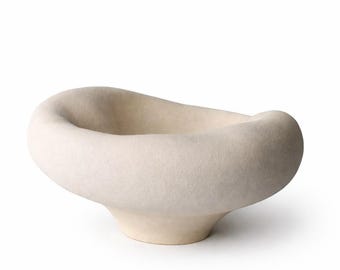 Organic Sculptural Ceramic Vase – Handmade Stoneware – Contemporary Home Decor