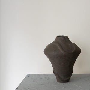 Handmade Ceramic Vase |Black Ceramic Vase  | Home Decor Vase | Ceramic Vessel | Unique Vase | Abstract Vase