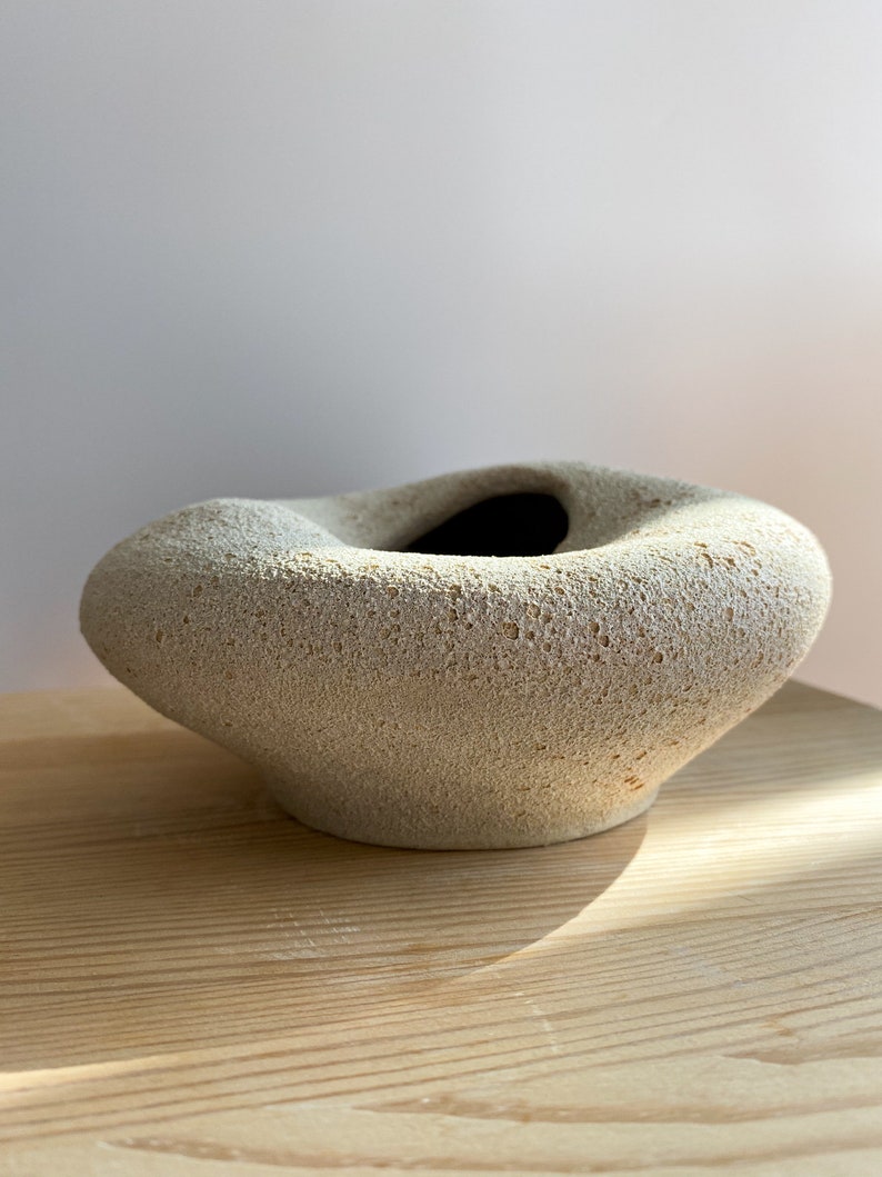 Handmade Ceramic Vase Textured Vase Design Vase Home Decor White Ceramic Vase Modern Ceramic Decor Nordic Vase image 7