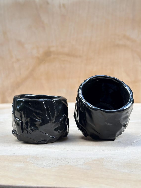 Kurinuki Espresso Cup Set: Handmade Ceramic Matcha Cups, US Duties Included