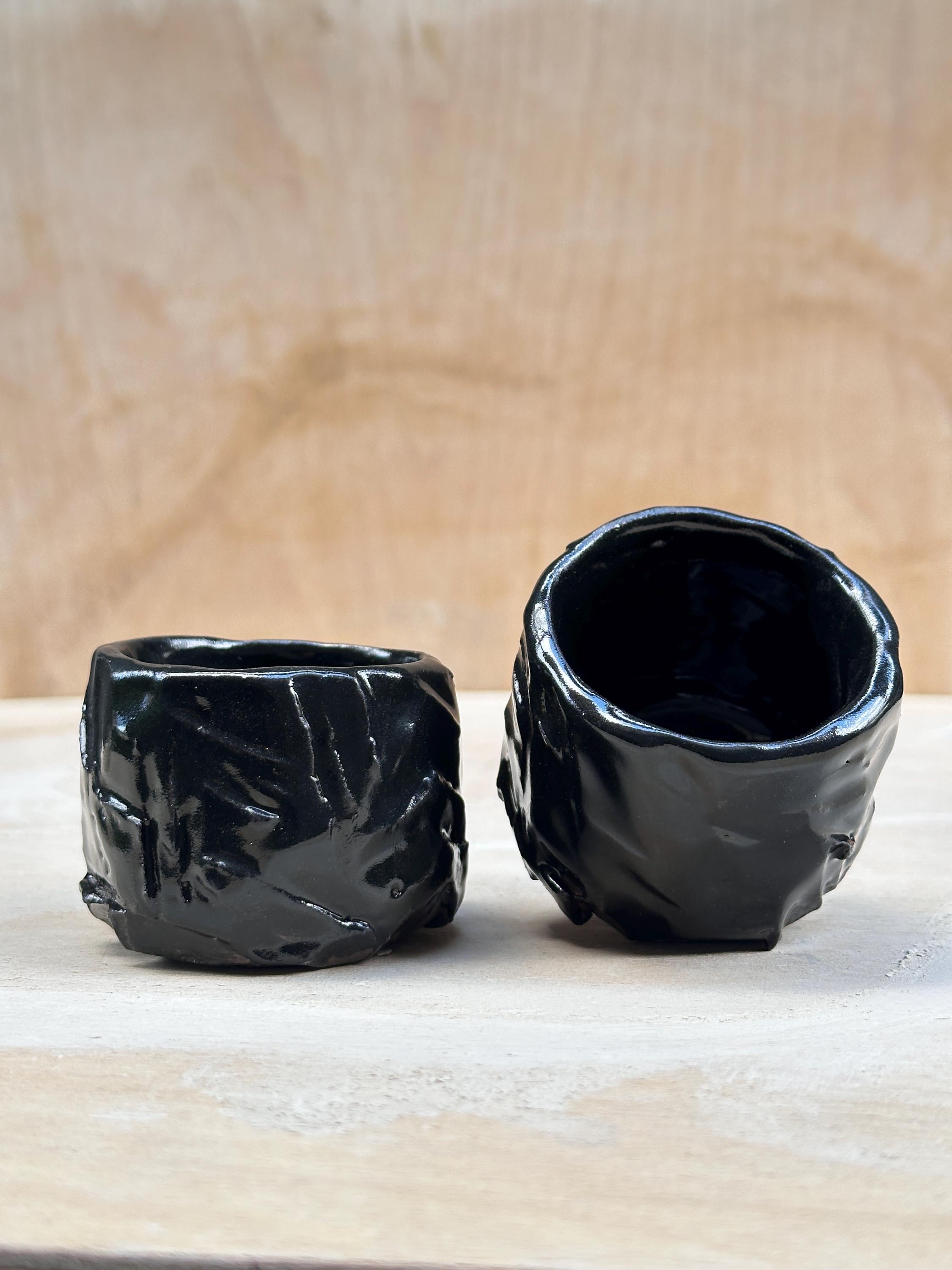 Kurinuki Espresso Cup Set: Handmade Ceramic Matcha Cups, US Duties Included