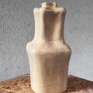 Handmade Ceramic Vase | Textured Vase  | Home Decor | White Ceramic Vase | Beije Ceramic Vase  | Ceramic Vessel |Crackle Vase