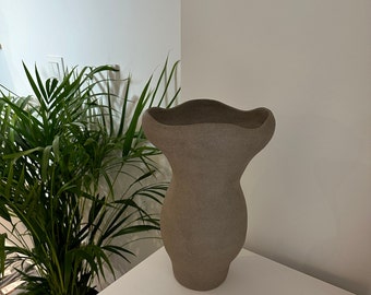 Gray Flower Vase | Handmade Ceramic Vase | Gray Ceramic Vase