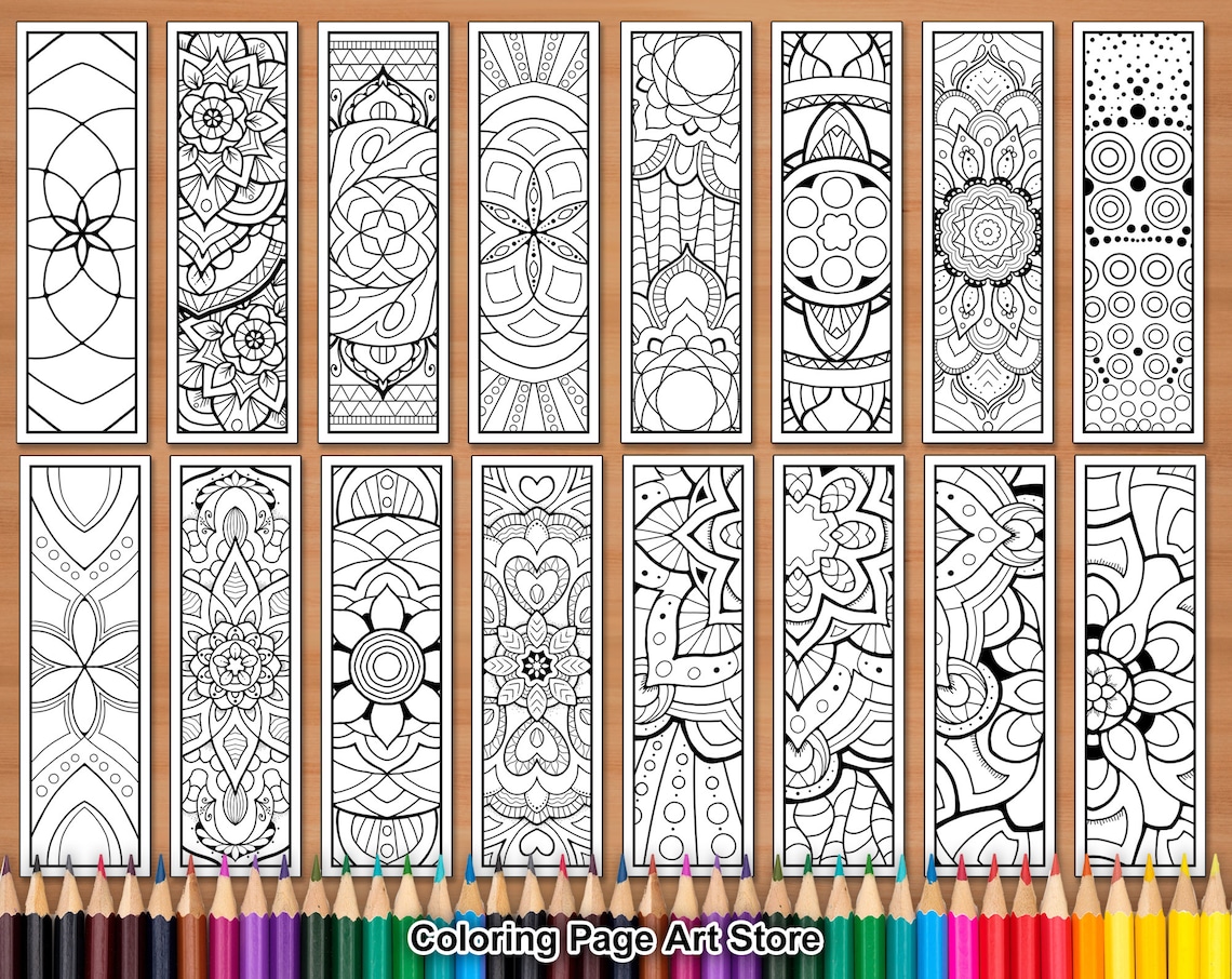 Printable Coloring Bookmarks Mandala Bookmarks Bookmarks for Kids and