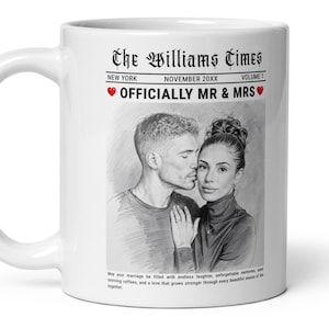 Custom Wedding Newlywed Coffee Mug - Bridal 20oz Stanley Tumbler Bridesmaid Travel Pottery Ceramic Cup Latte Mug - Groomsmen Tea Cup