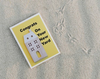 New Home Card Uk, Congrats on your new yard, New house card, Housewarming card, First home, Moving house card