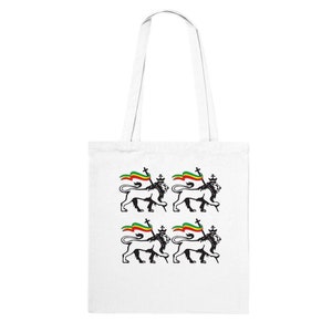 Lion Of Judah Tote Bag, Red Gold Green Gift, Rasta Gift, Rasta Lion Shopping Tote Bag, Ethopia  Gift