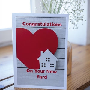 Nuovo biglietto della casa, congratulazioni per il tuo nuovo cortile, regalo per la casa, biglietto di auguri per la prima casa, biglietto di auguri thinking of you, benvenuto a casa