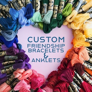 Customised friendship bracelets and anklets | Customised friendship bracelets and anklets
