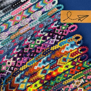 Friendship bracelets knotted | Friendship bracelets hand knotted | Macrame boho hippie aztec Indian circle shoe gift