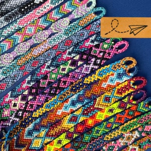 Pulseras de la amistad anudadas | Pulseras de la amistad anudadas a mano | Zapato circular indio azteca hippie bohemio de macramé
