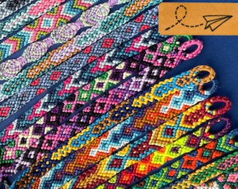 Knotted friendship bracelets | Friendship bracelets hand-knotted | macrame boho hippie aztec Indian circle shoe gift