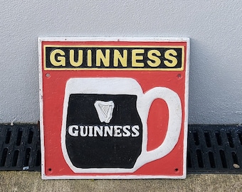 Letrero retro de hierro fundido para pub Guinness, decoración para bar irlandés
