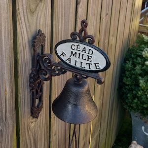Double side Cead Mile Failte bell/irish welcome bell/home door bell