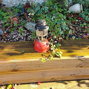 Vintage red tilley lamp