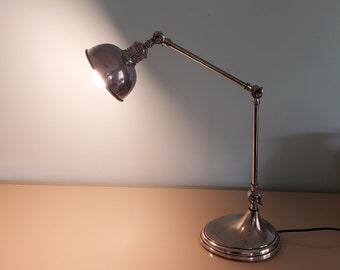 Beautiful rare chrome machinist lamp/angle poise lamp