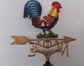 Cata-vento de frango/cata-vento Cockerell/cata-vento de galo/cata-vento/cata-vento de telhado/decoração de fazenda/decoração country/decoração externa