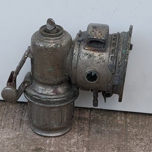 Lámpara de carburo principal Vintage Lucas