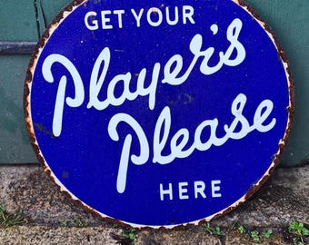 Emaille Schild für Spieler Zigaretten im Vintage Stil - Spieler Zigaretten Schild