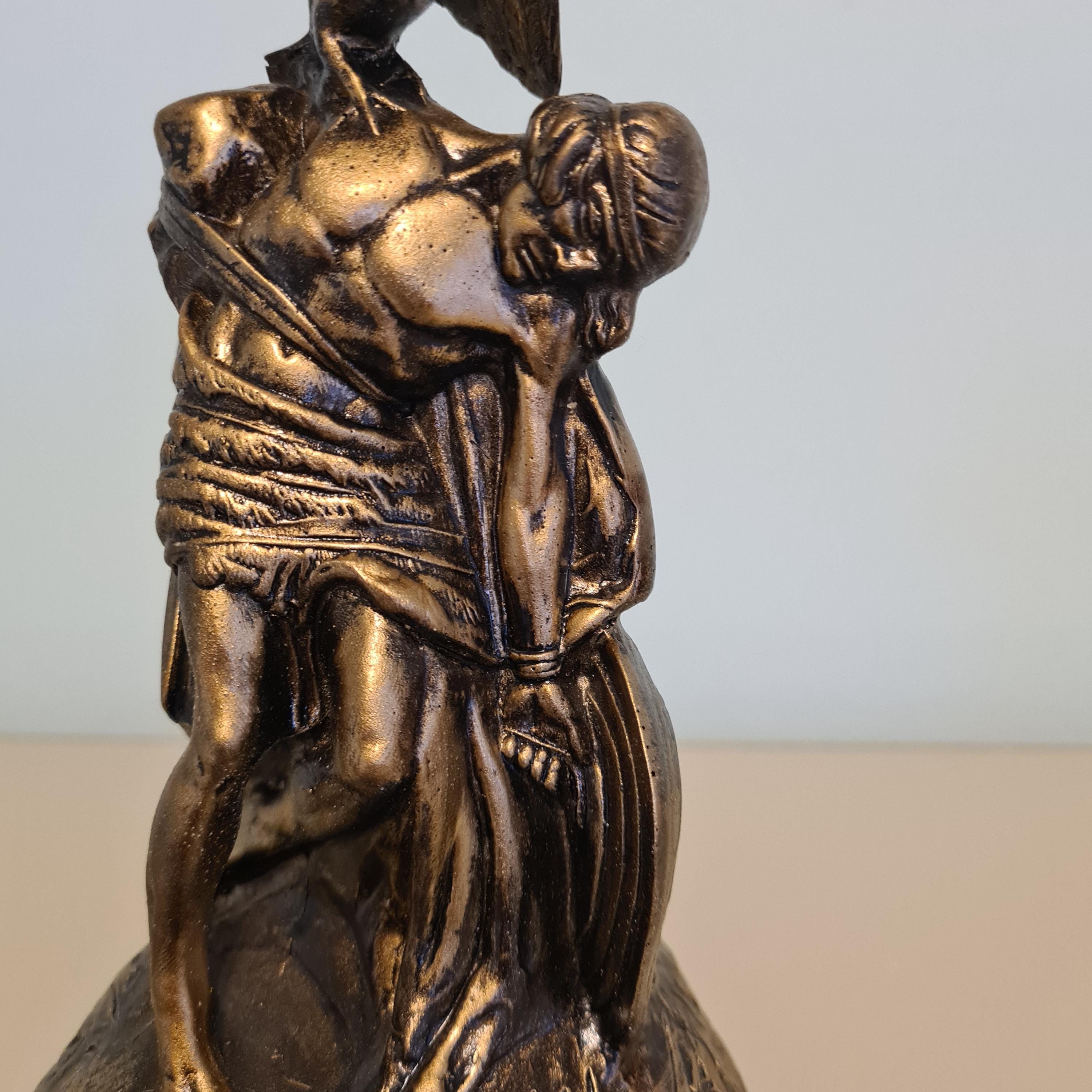 Bronze Effect Cú Chulainn Statue - Irish Mythology Hero Sculpture