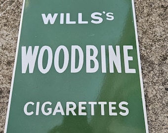Wills's Woodbine Cigarettes Enamel Sign