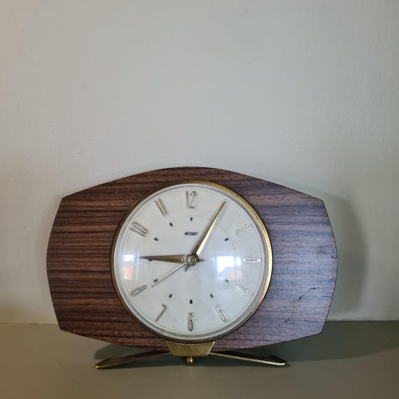 Retro Teak Metamac Desk Clock/1960s Clock - Etsy