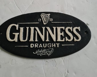 Cast Iron Guinness Pub Sign, 11.5 inch