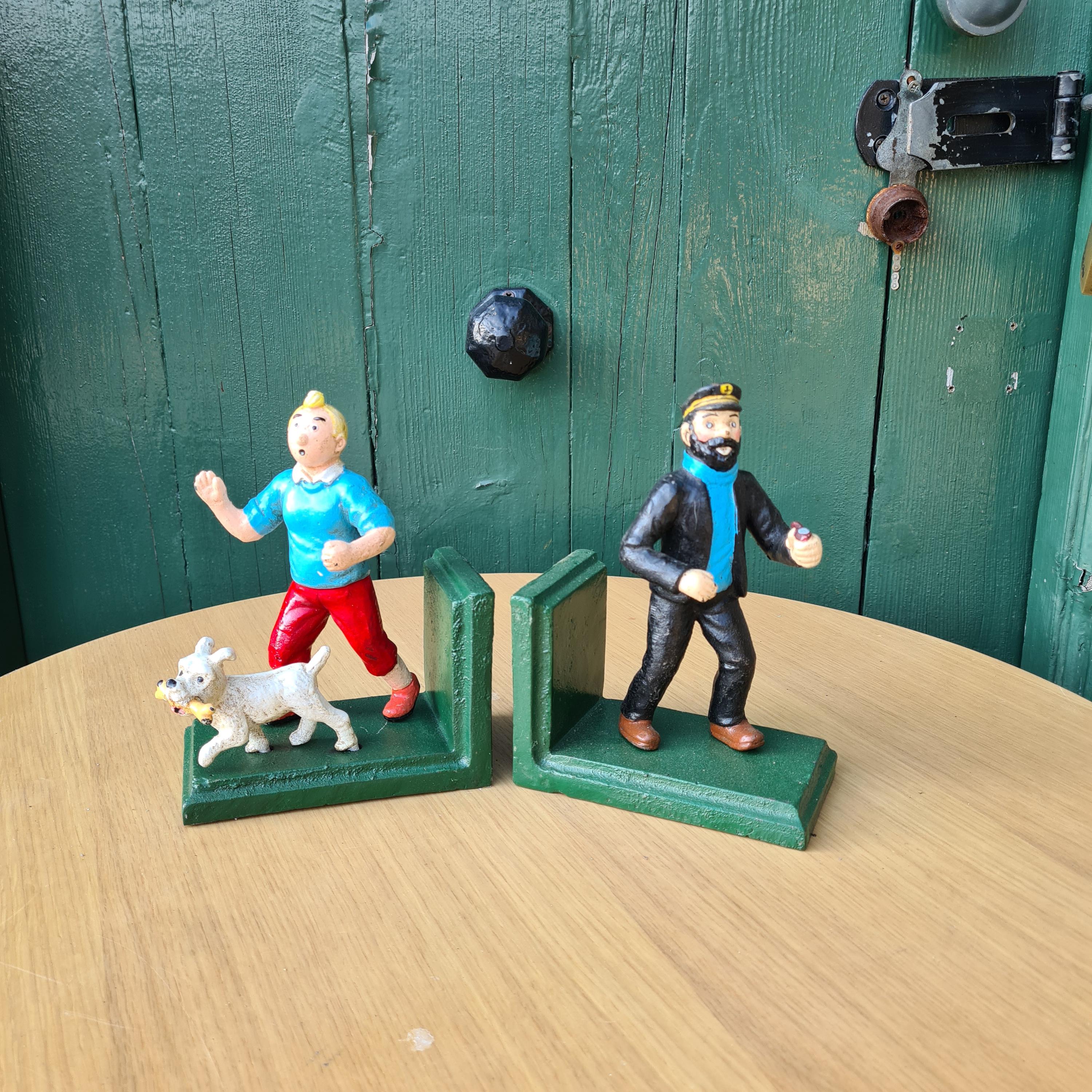 Vintage Style Tintin Snowy Bookends - Etsy
