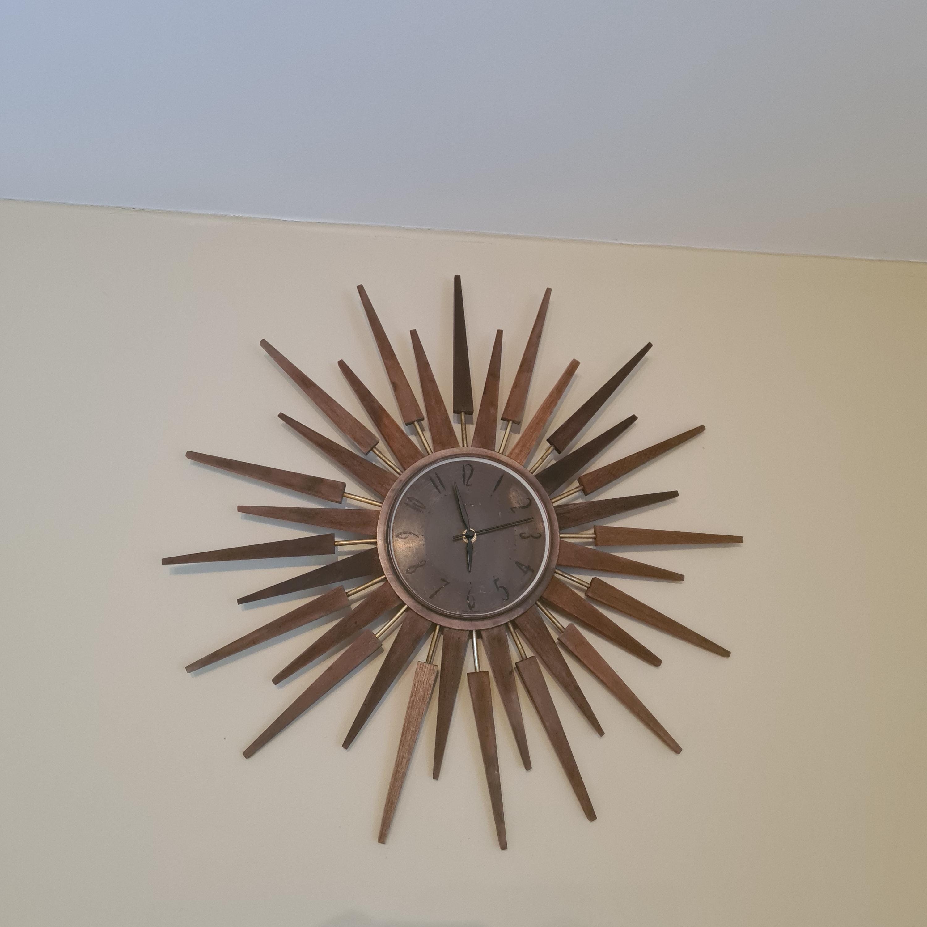 Starburst clock vintage - Etsy 日本
