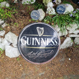 Large domed original Guinnesslight advertising cover/guinness sign