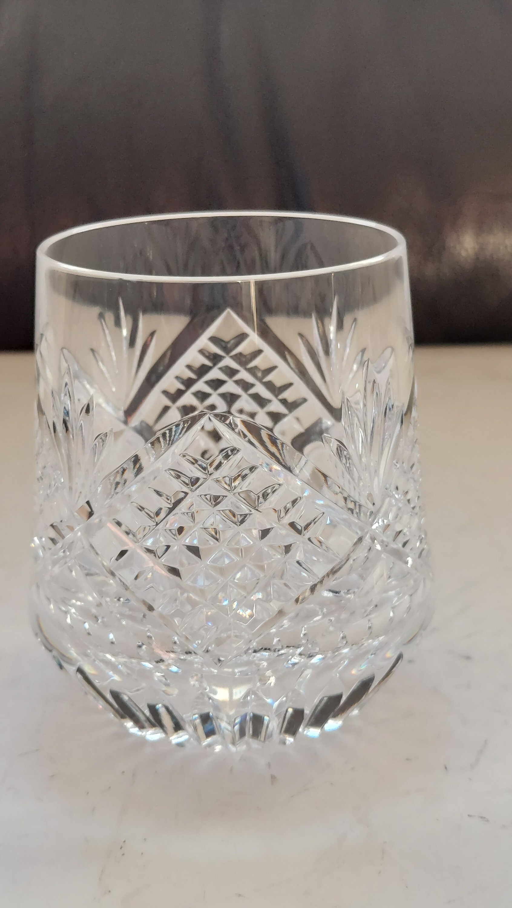 Pair of Vintage Tyrone Crystal Roly Poly Whisky Glasses/ Etsy