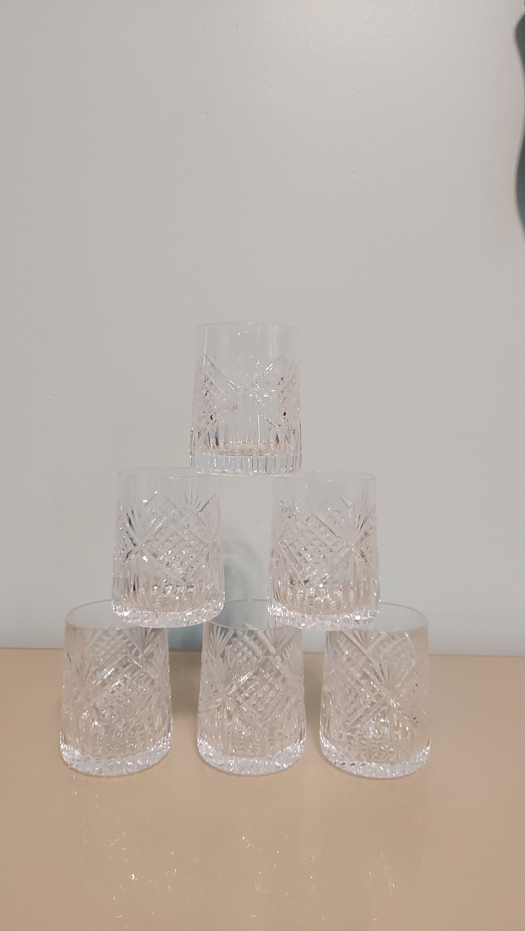 Vintage Set of 6 Tyrone Crystal Whiskey Glasses/irish Crystal Etsy