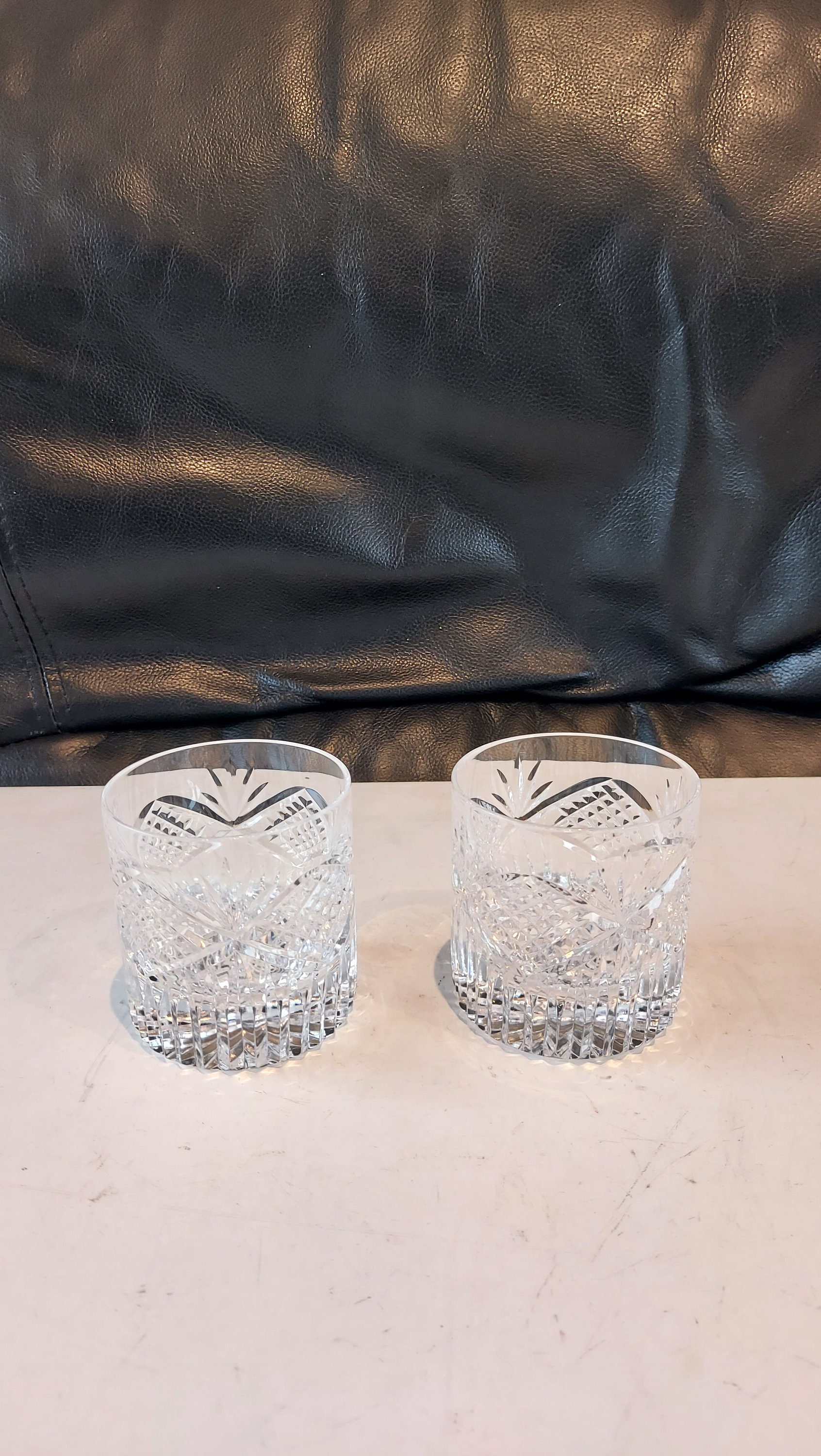Pair of Vintage Tyrone Crystal Whiskey Glasses Slieve Donard Etsy UK