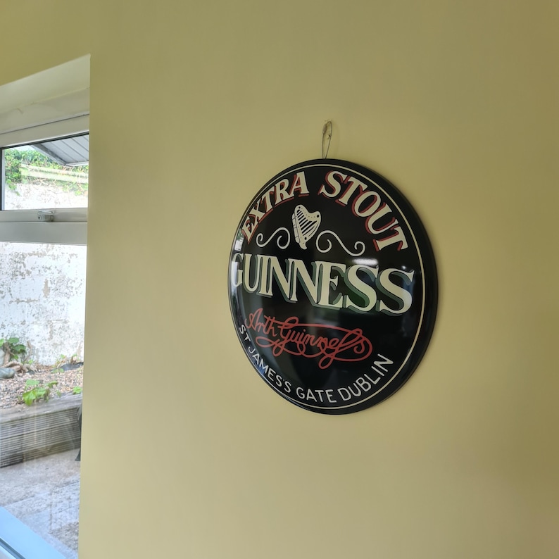 Pair of Guinness domed tin wall signs image 7