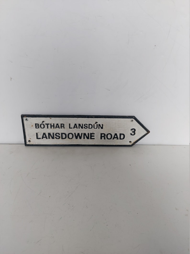 Vintage Style Lansdowne Road Sign, Ireland Rugby & Soccer Stadium - Etsy