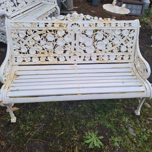 Antique style cast iron garden seat/cast garden bench victorian style/garden furniture/dealers bench/coalbrookdale style bench