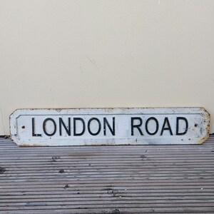 Original vintage vintage Hierro fundido Señal de tráfico de Londres