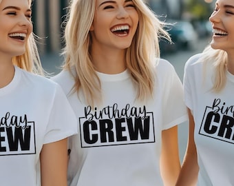 Birthday Crew T-Shirt: Matching Birthday Team Outfit
