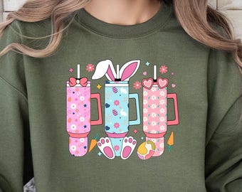 Easter Tumbler Shirt Bunny Cup Sweatshirt Rabbit Tshirt Peeps Bunny Tee