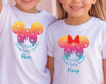 Personalized Disney Family Vacation Tee, Matching Mickey Mouse Shirt