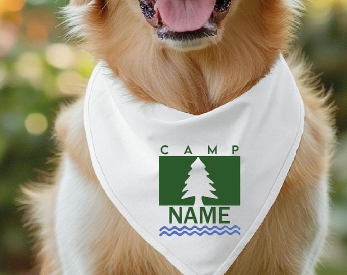 Custom Camping Dog Bandana: Waterproof Outdoor Pet Scarf