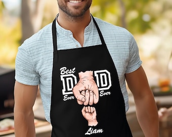 Custom Best Dad Ever Apron  Dad Custom Apron Cute Best Dad Ever Apron Funny Dad Apron  Fathers Day Apron  Dad Birthday Gift Fathers Day Gift