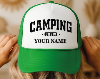 Custom Camping Crew Hat, Personalized Adventure Gift