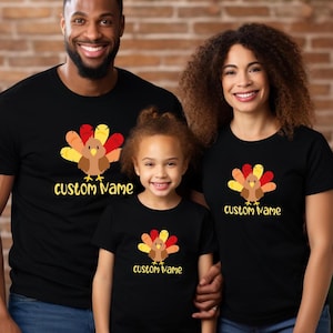 Funny Turkey Shirts  Thanksgiving Custom Shirts  Fall Family Shirts Custom Turkey Shirt Kids Fall Shirt  Custom Fall Tee Thanksgiving Shirts