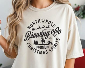 North Pole Brewing Co Shirt: North Pole Comfort Colors Tee  BrewingT-Shirt Christmas Spirits