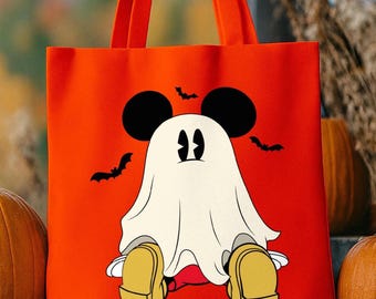 Disney Halloween Tote Bag: Mickey Ghost, Spooky Trick or Treat