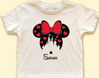 Personalized Disney Minnie or Mickey Mouse Kids Shirt