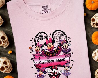 Custom Minnie Mouse Halloween Shirt, Spooky Disney Ghost Tee