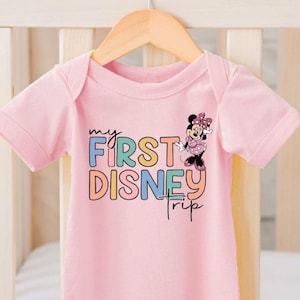 My First Disney Trip Baby Bodysuit, Minnie Mouse Outfit