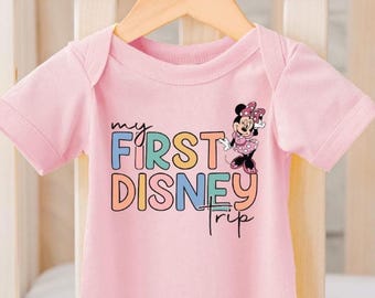 My First Disney Trip Baby Bodysuit, Minnie Mouse Outfit